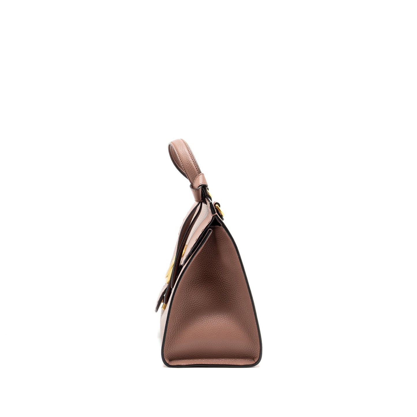 Gucci Top Handle Flap Bag Calfskin Dark Pink