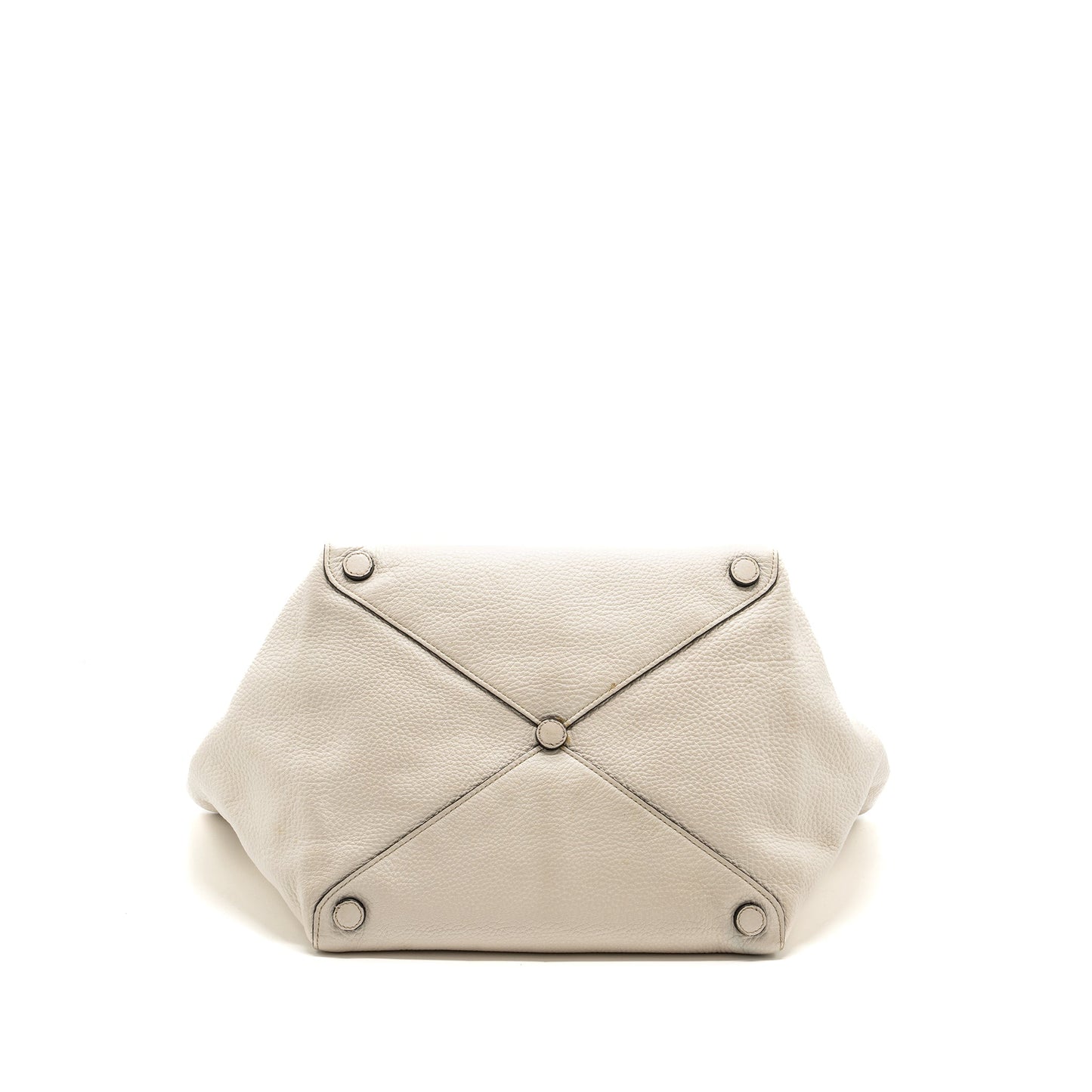 Prada Tote Purse Calfskin White