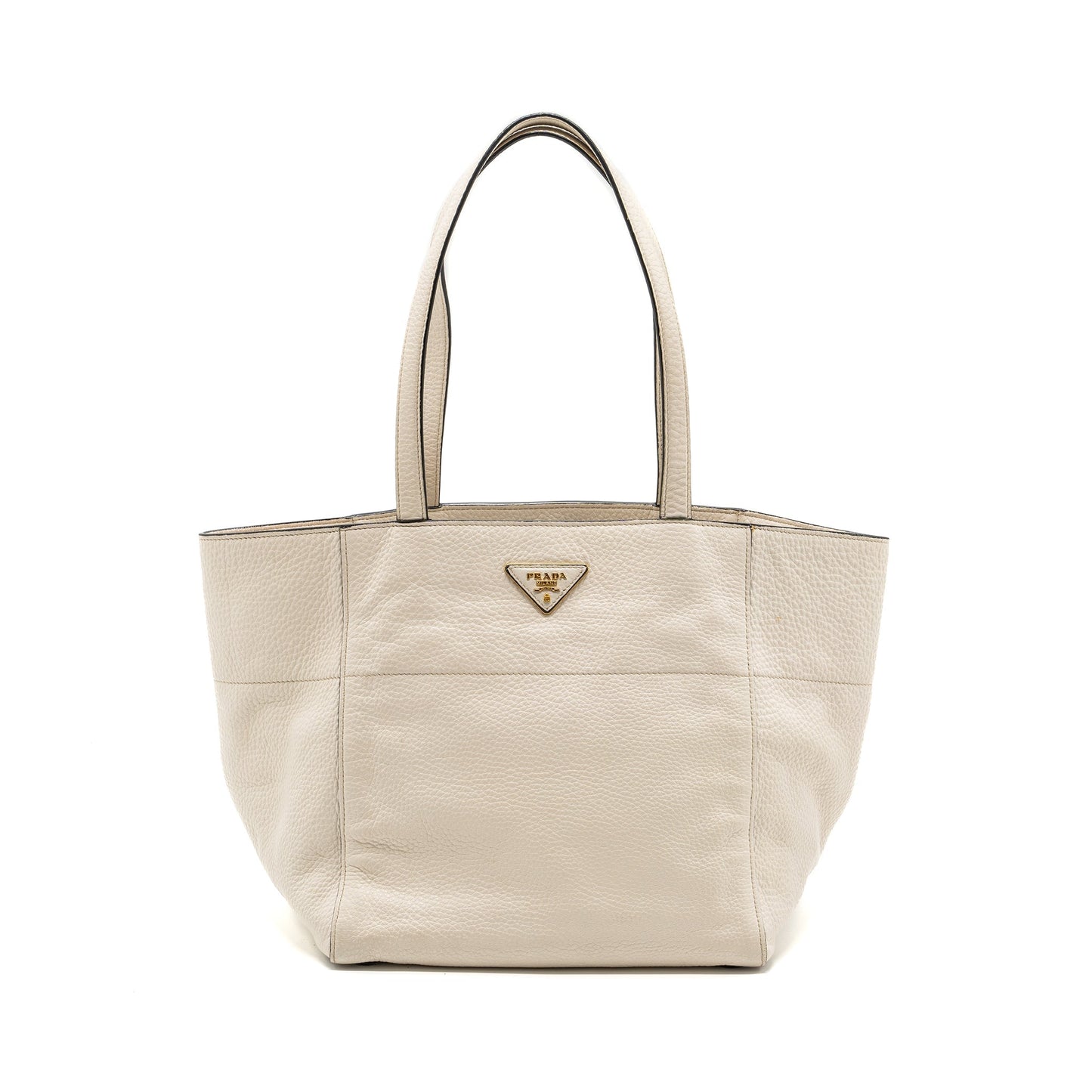 Prada Tote Purse Calfskin White