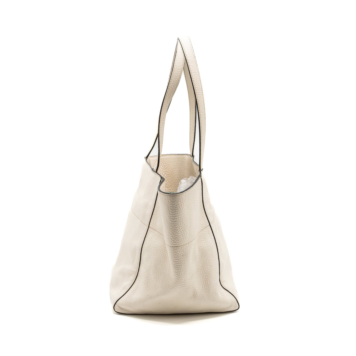 Prada Tote Purse Calfskin White