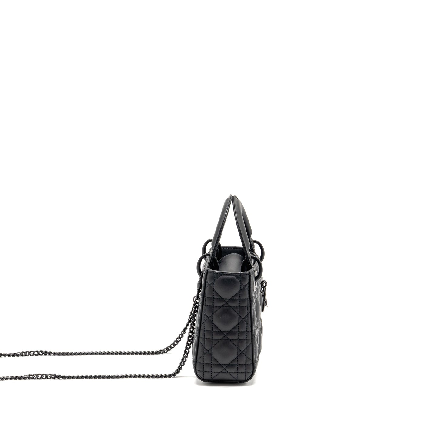 Dior Mini Lady dior calfskin so black