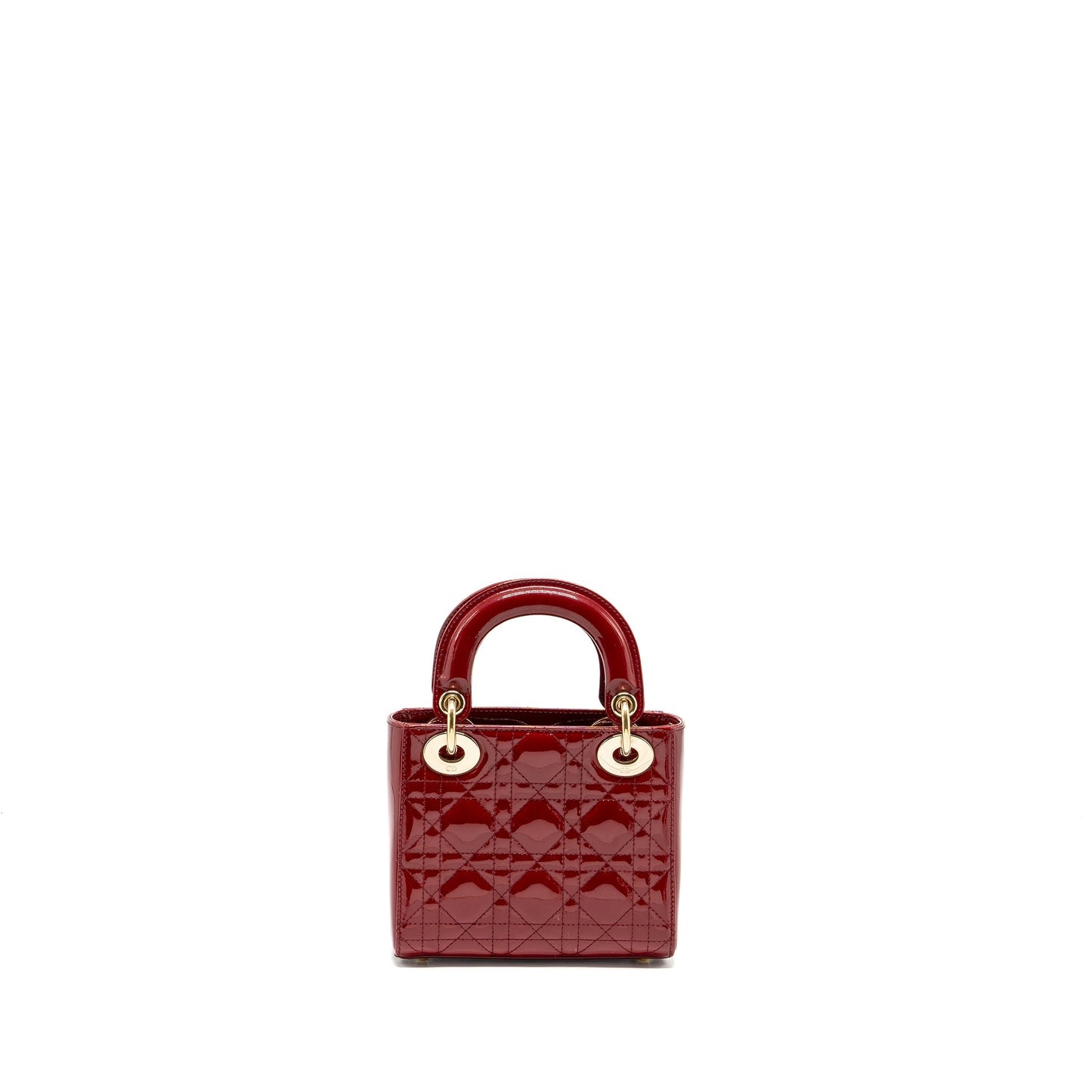 Mini Lady Dior Patent Red