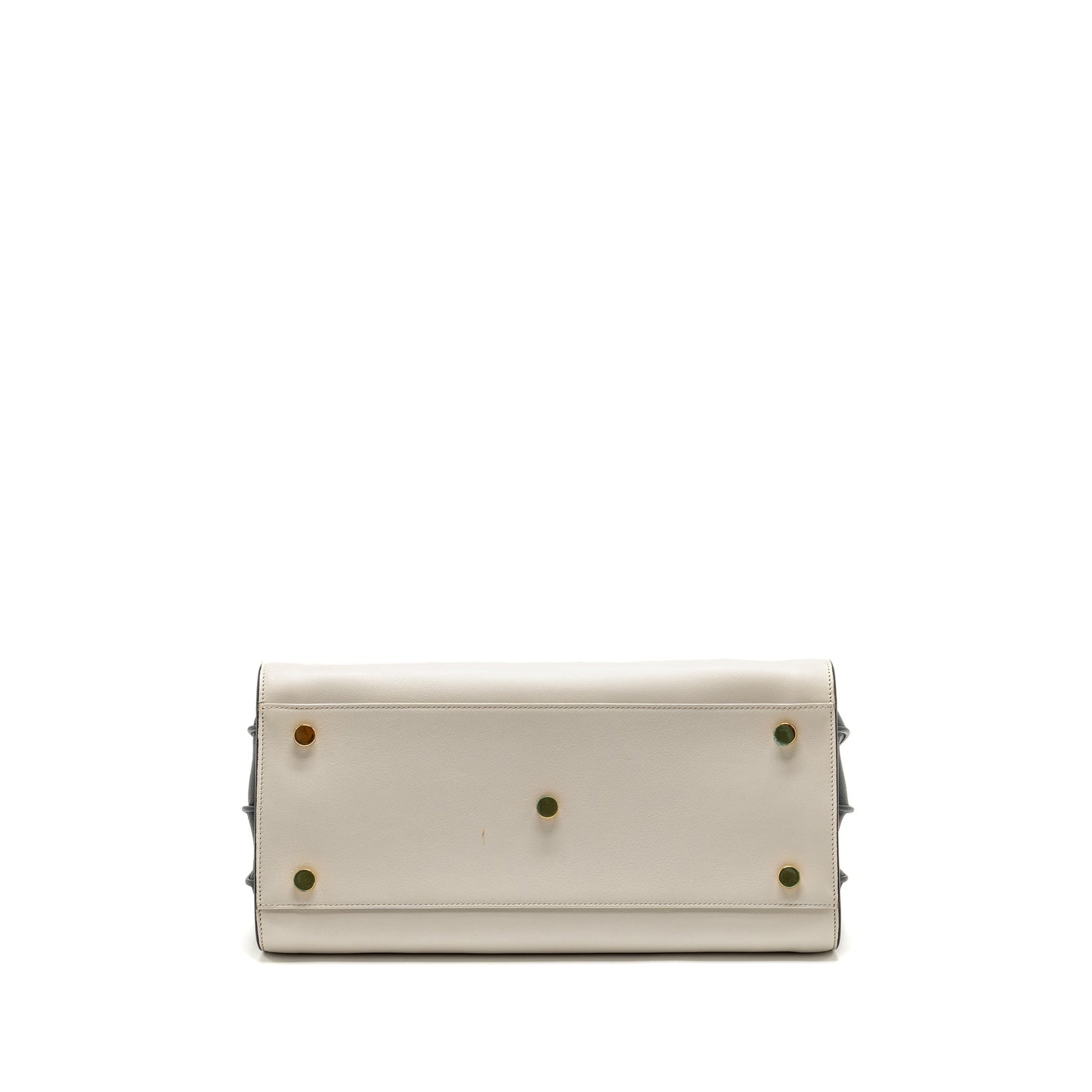 Saint Laurent / Small Sac de Jour Tote Purse Calfskin White / Black