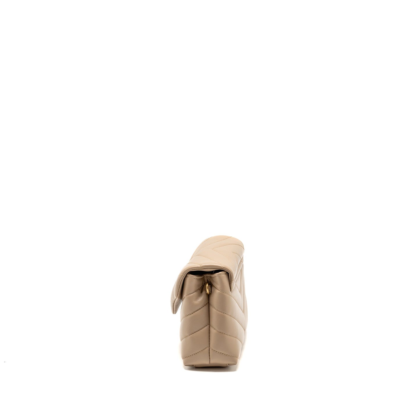 Saint Laurent/ Mini Toy Loulou Strap Purse Calfskin Dark Beige