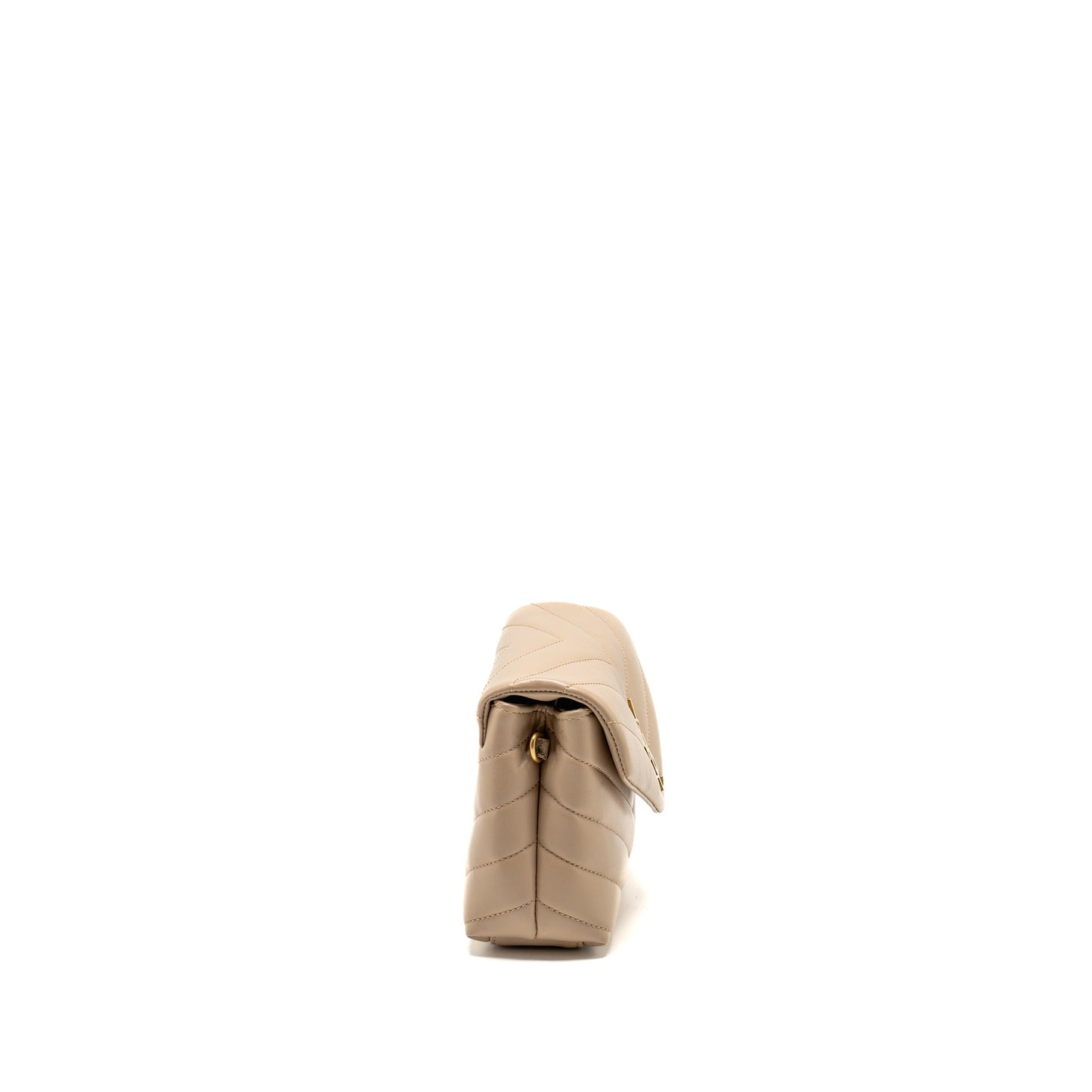 Saint Laurent/ Mini Toy Loulou Strap Purse Calfskin Dark Beige