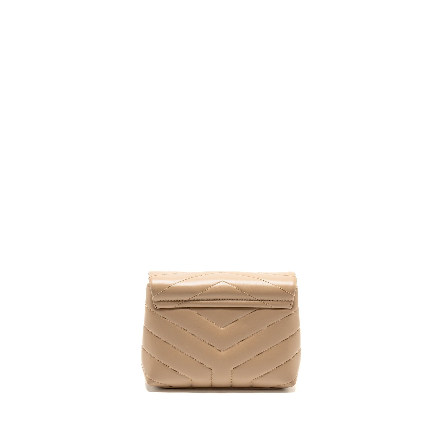 Saint Laurent/ Mini Toy Loulou Strap Purse Calfskin Dark Beige
