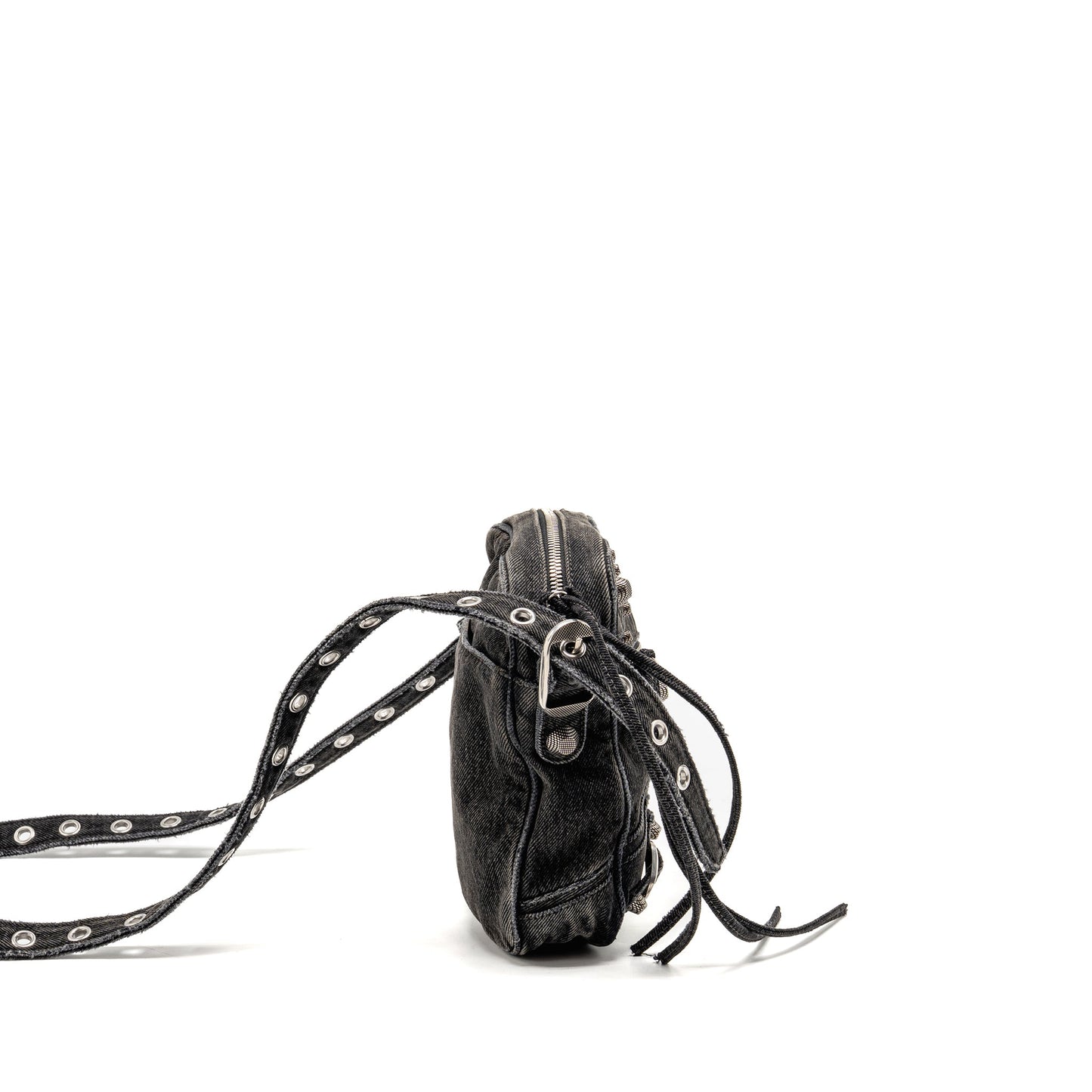 Balenciaga Le Cagole Crossbody Purse Denim Black