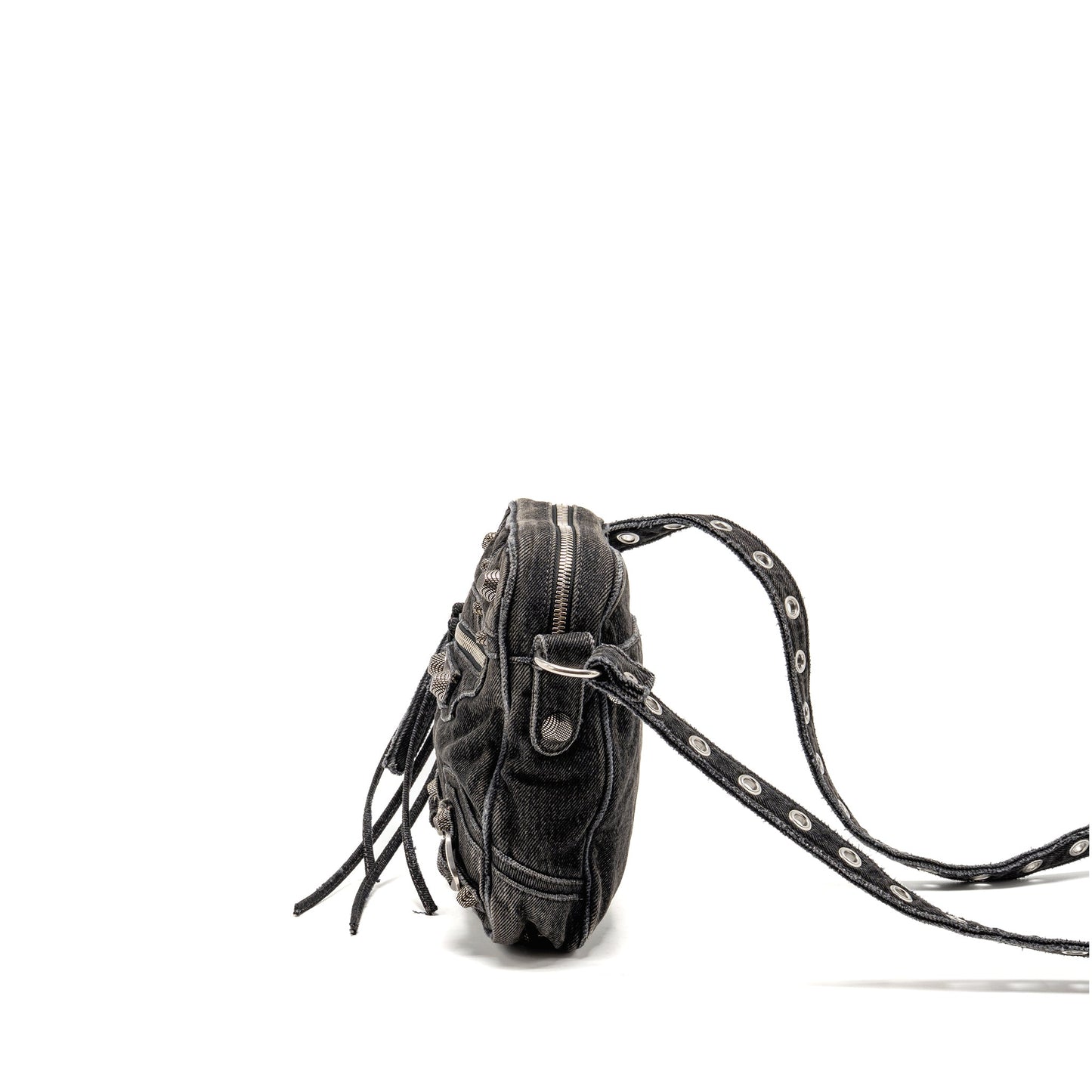 Balenciaga Le Cagole Crossbody Purse Denim Black