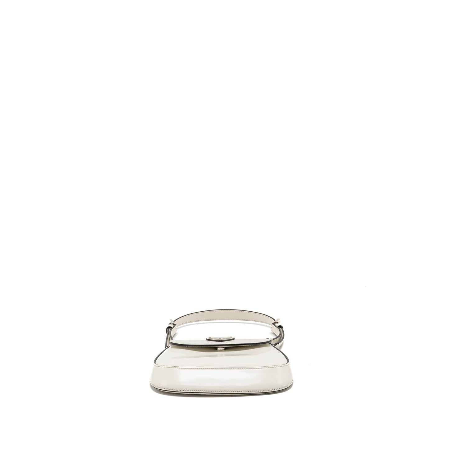 Prada Mini Cleo Mini Purse Brushed Leather White