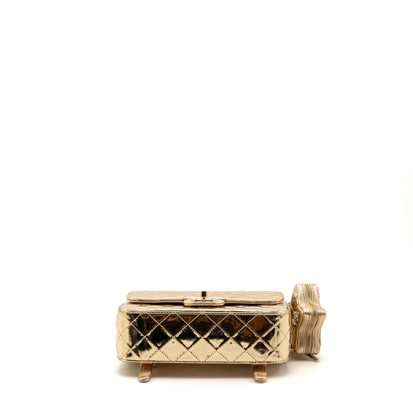 Chanel 24C backpack tar patent gold LGHW (microchip)