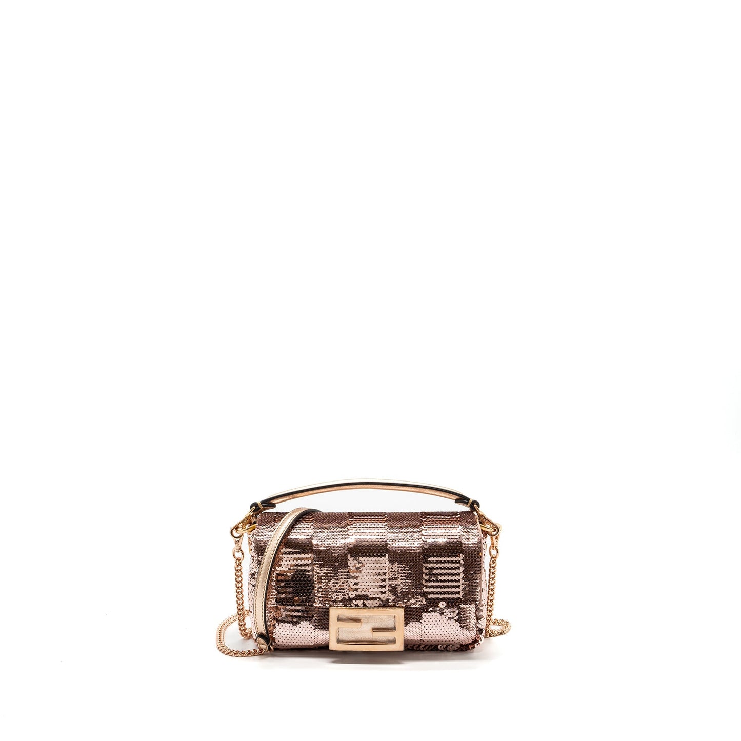 Fendi Mini Baguette Paulette Rose Gold