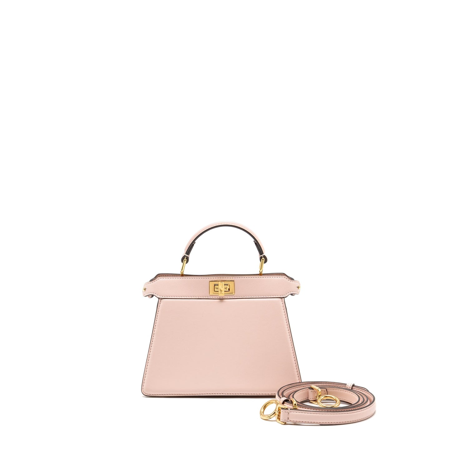 Fendi Mini Peekaboo ISEEU Petite Purse Calfskin Pale Pink