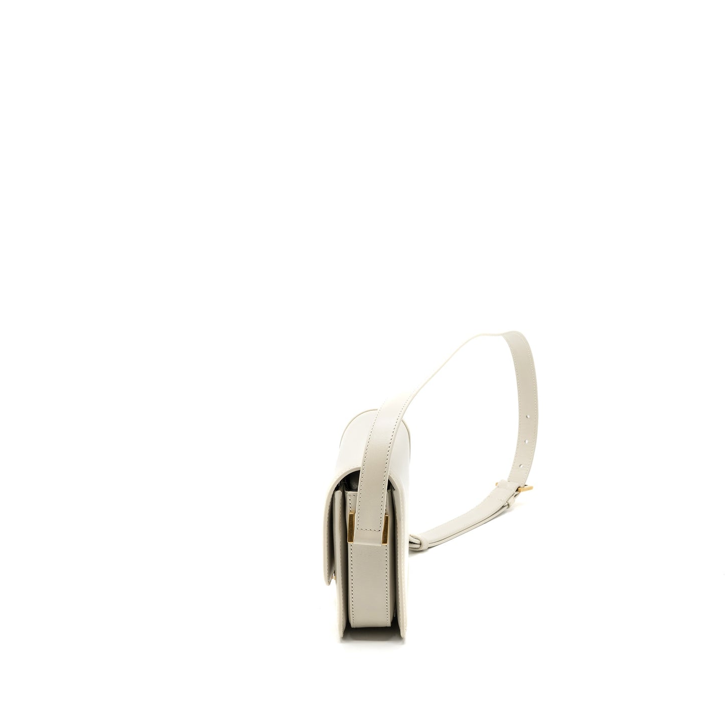 Saint Laurent Small Solferino Satchel Crossbody Purse White
