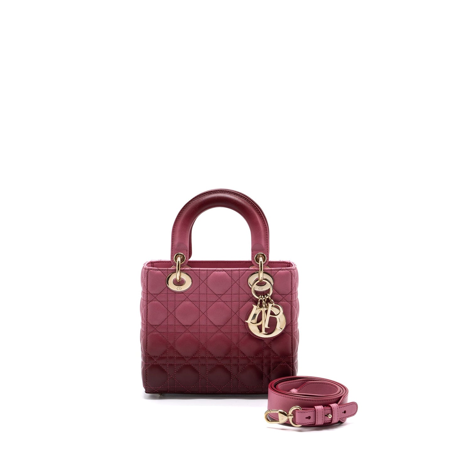 Dior My Dior Small Lady Dior Cannage Lambskin Pink Gradient