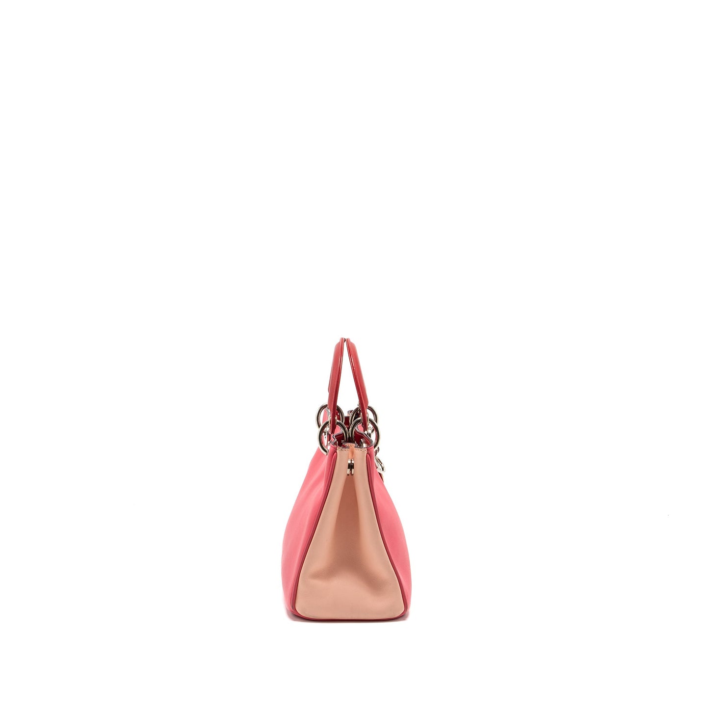 Dior Mini Diorissimo Tote Purse Calfskin Dark Pink/Light Pink