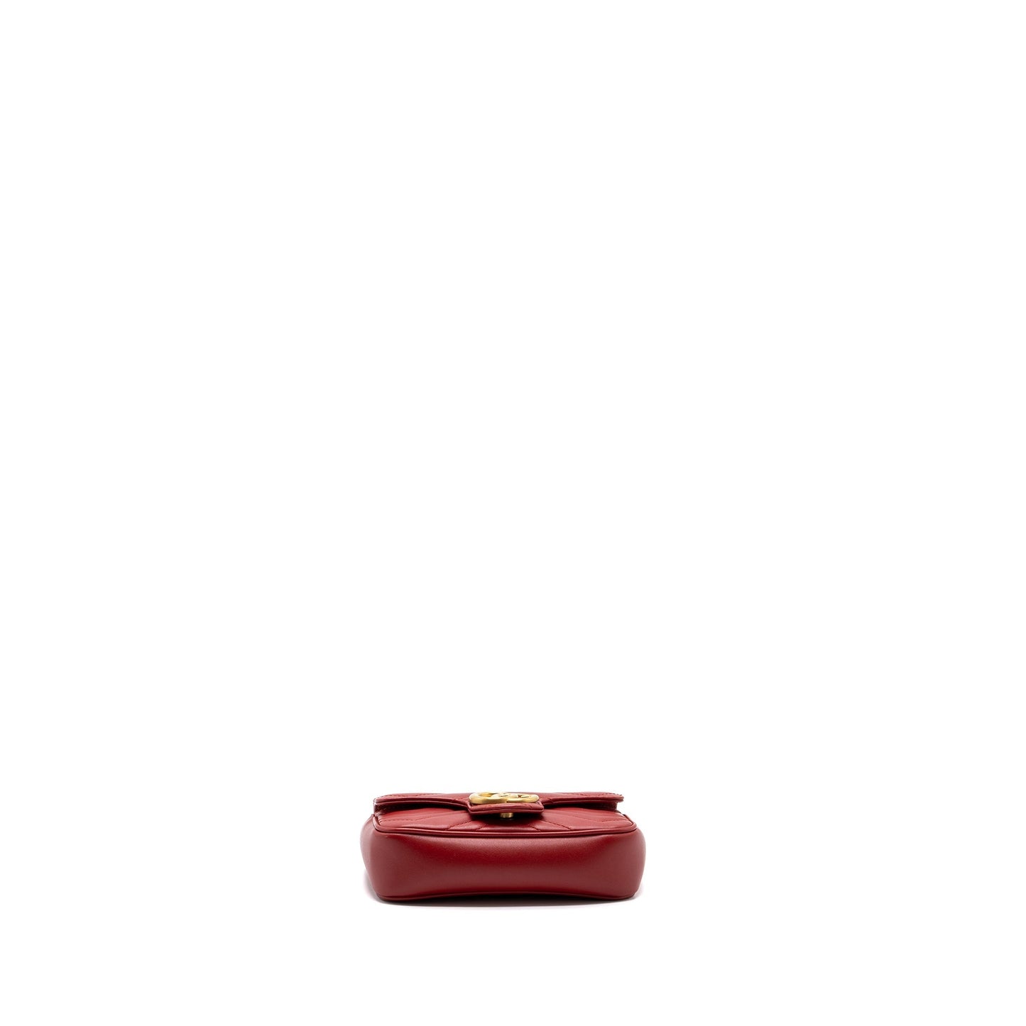 Gucci Marmont super mini matelass? chevron Calfskin red
