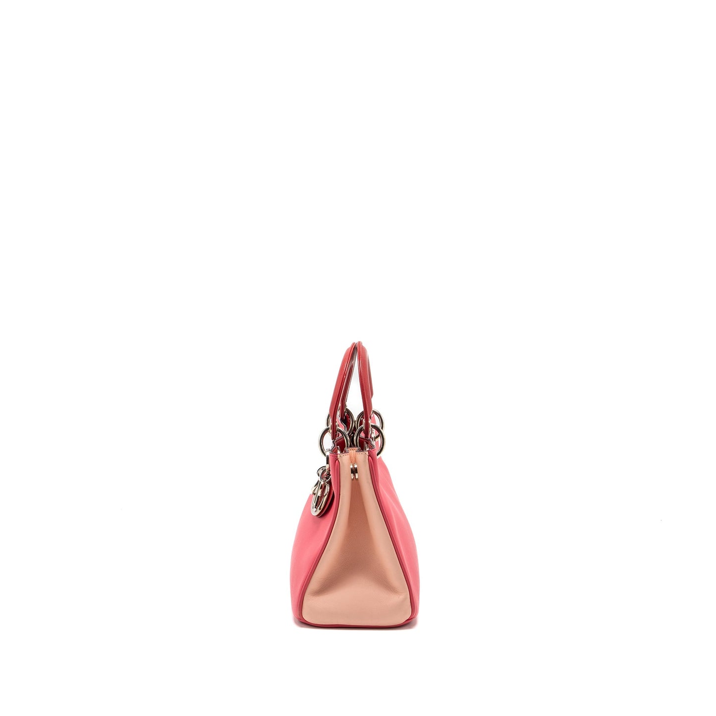 Dior Mini Diorissimo Tote Purse Calfskin Dark Pink/Light Pink
