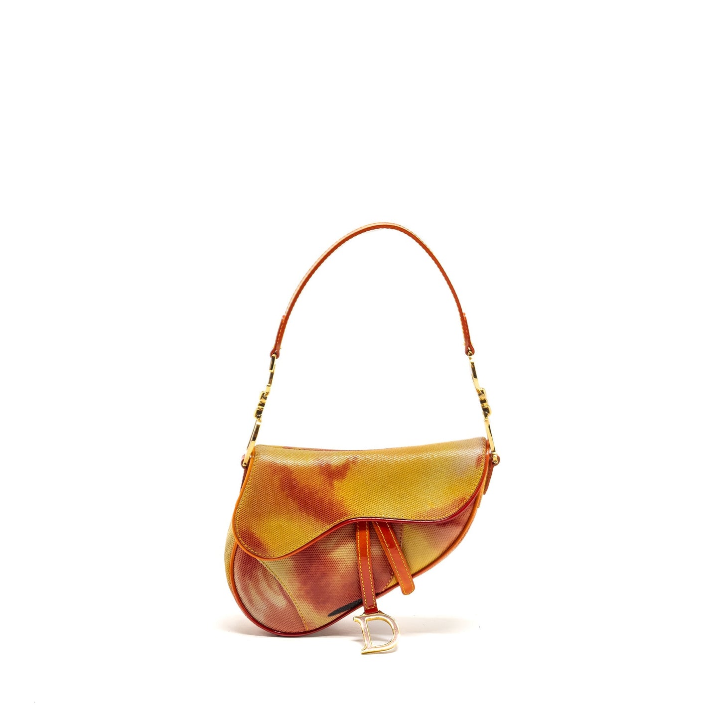 Dior   Mini Saddle Purse Fabric/Leather Multicolour