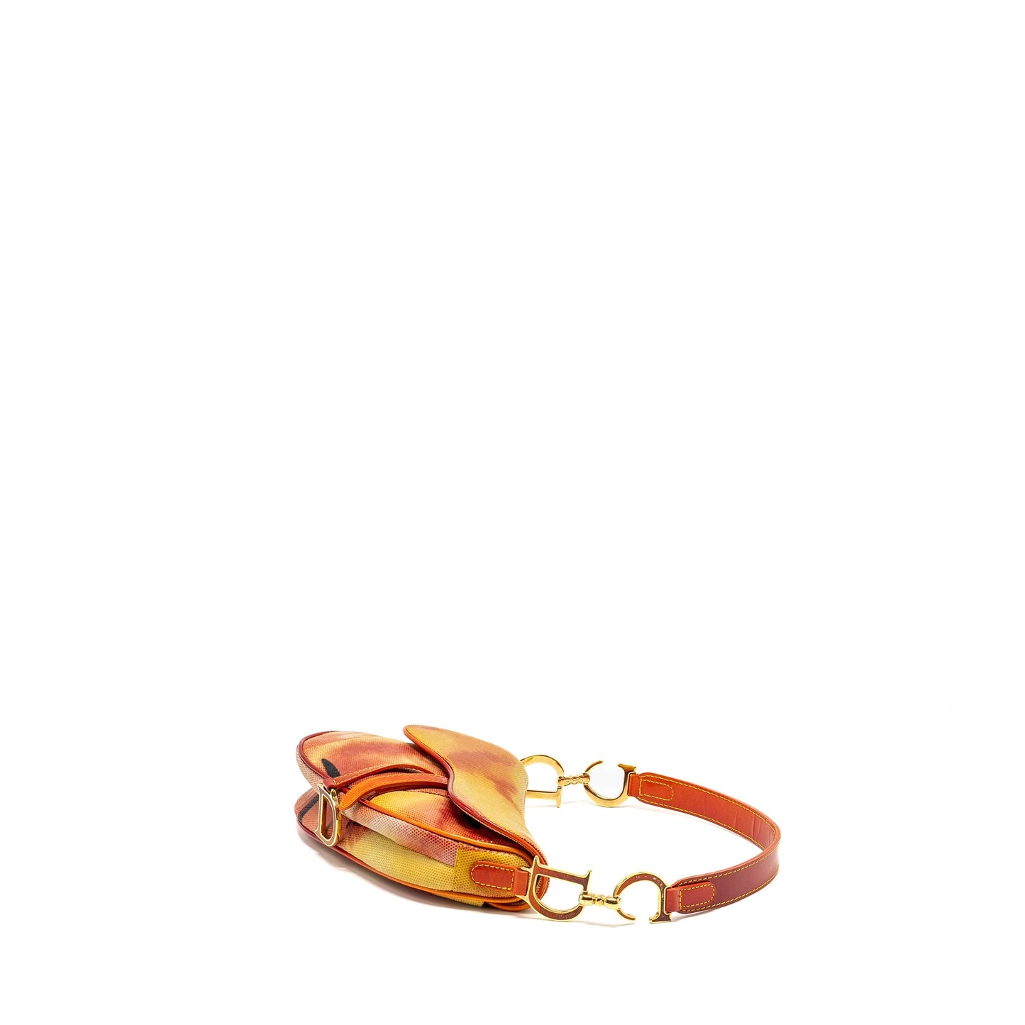 Dior   Mini Saddle Purse Fabric/Leather Multicolour