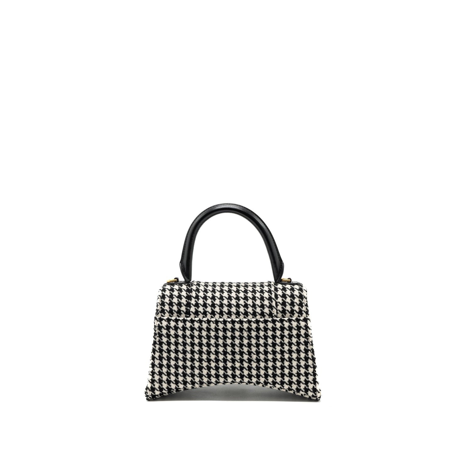 Balenciaga Hourglass S Wool Houndstooth Black/White