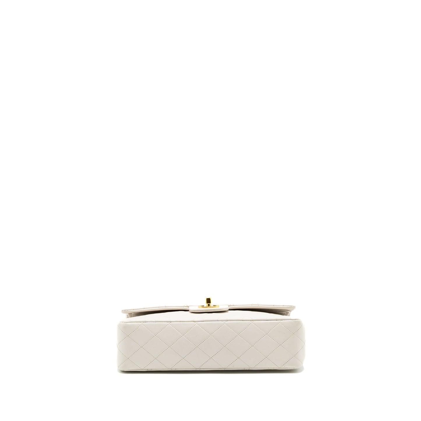 Chanel   Medium Classic Double Flap Bag Lambskin White GHW