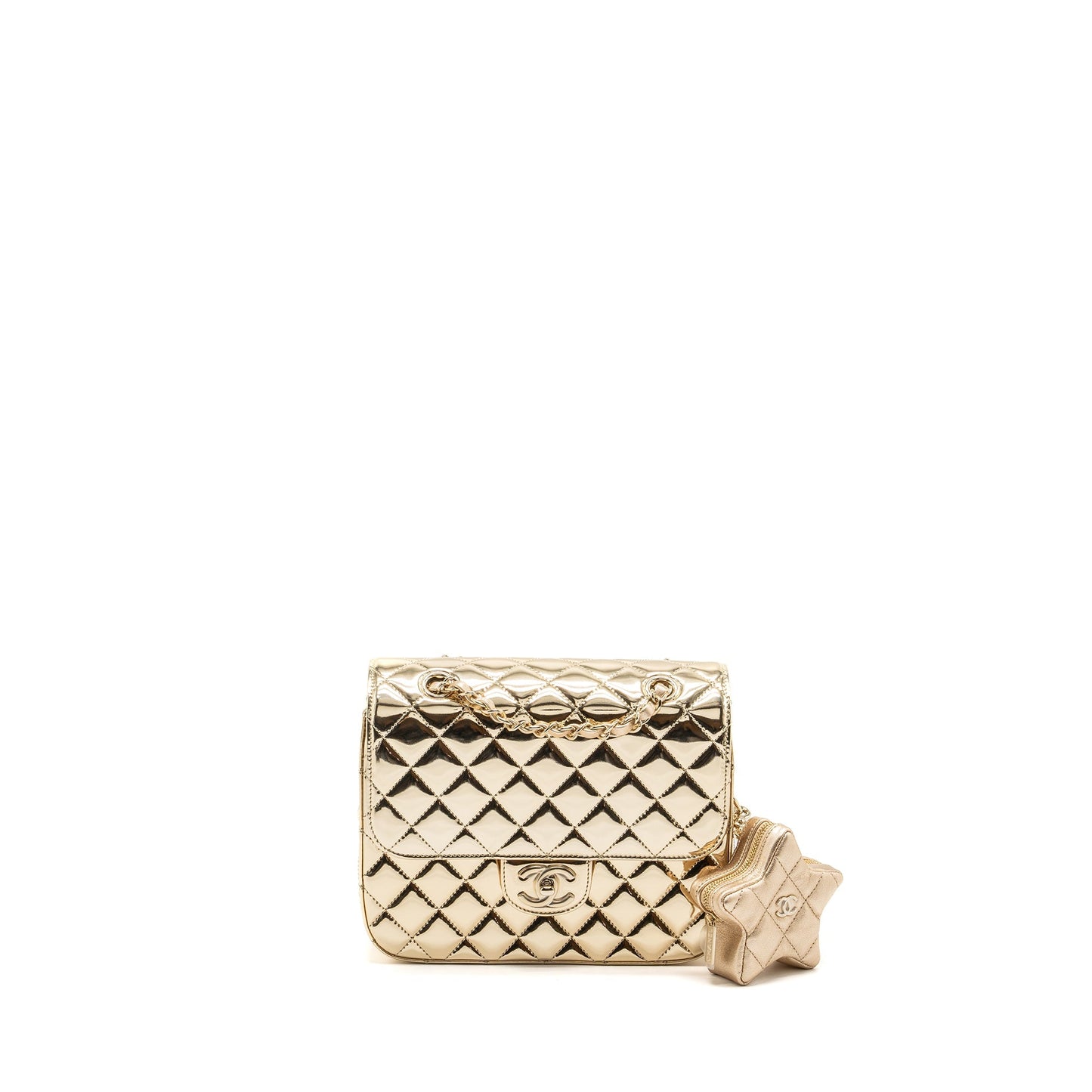 Chanel 24c backpack tar patent Gold LGHW (microchip)