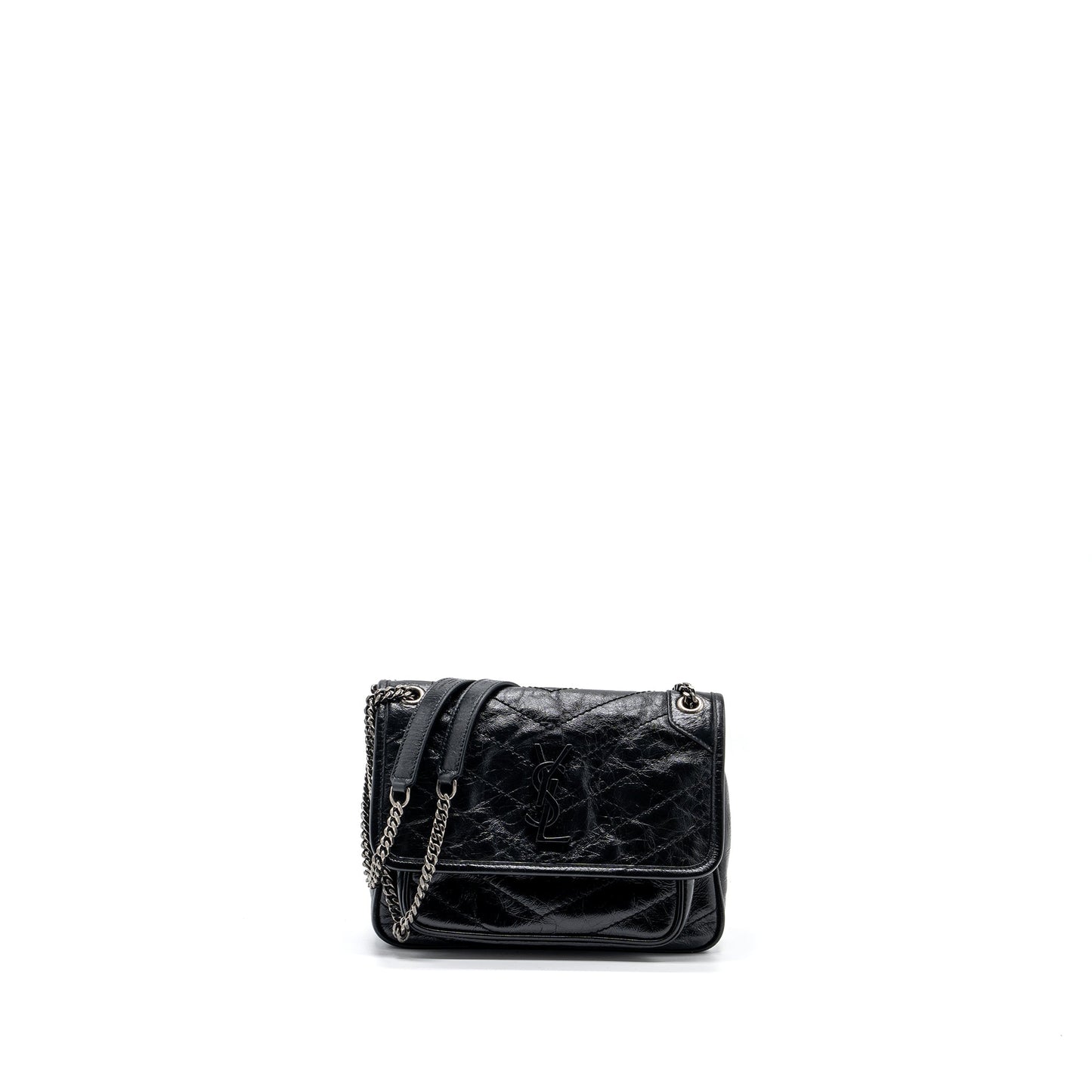 Saint Laurent/ Niki Baby Purse   Calfskin Black ruthenium hardware
