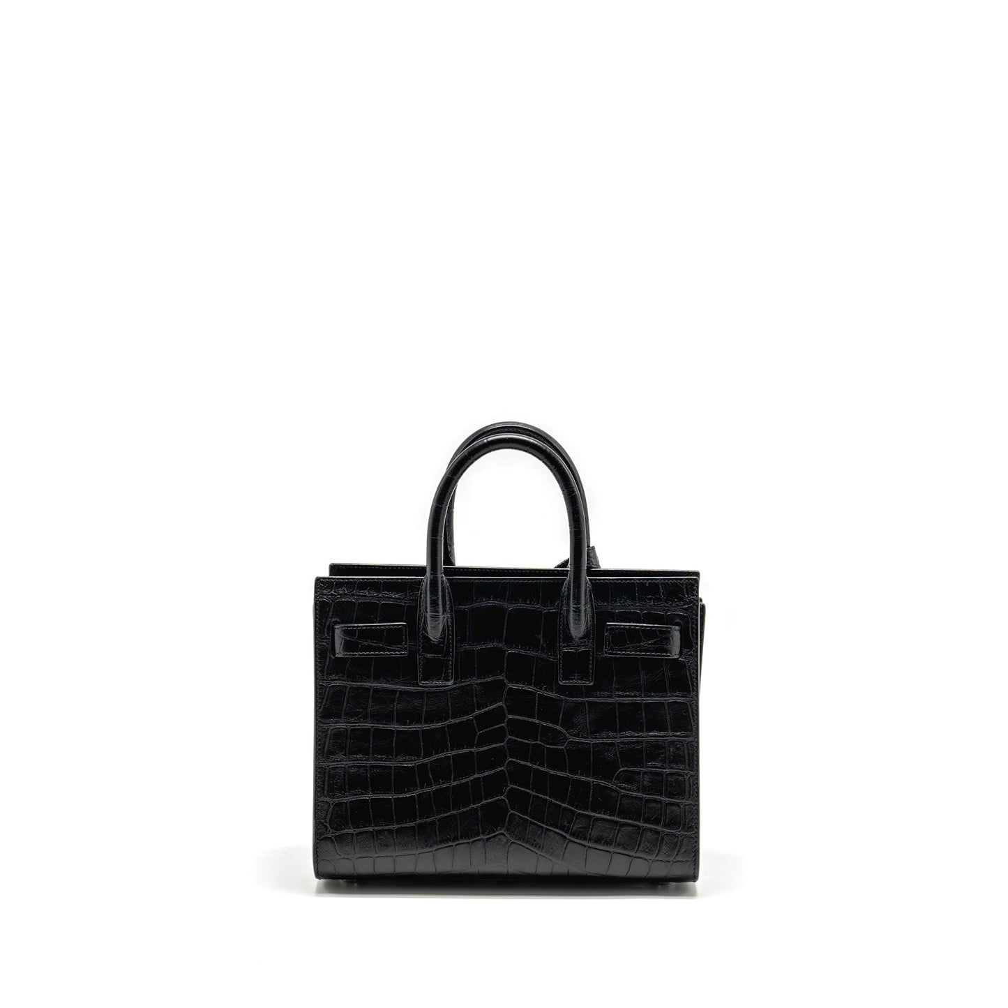 Saint Laurent Nano Sac De jour Crocodile-Embossed calfskin black