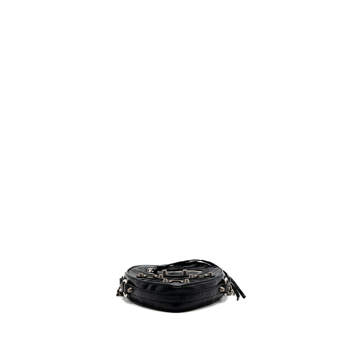 Balenciaga Le Gagole Heart Mini Purse Arena Lambskin Black Ruthenium Hardware