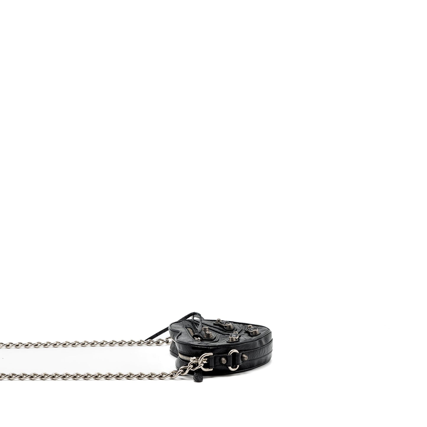 Balenciaga Le Gagole Heart Mini Purse Arena Lambskin Black Ruthenium Hardware