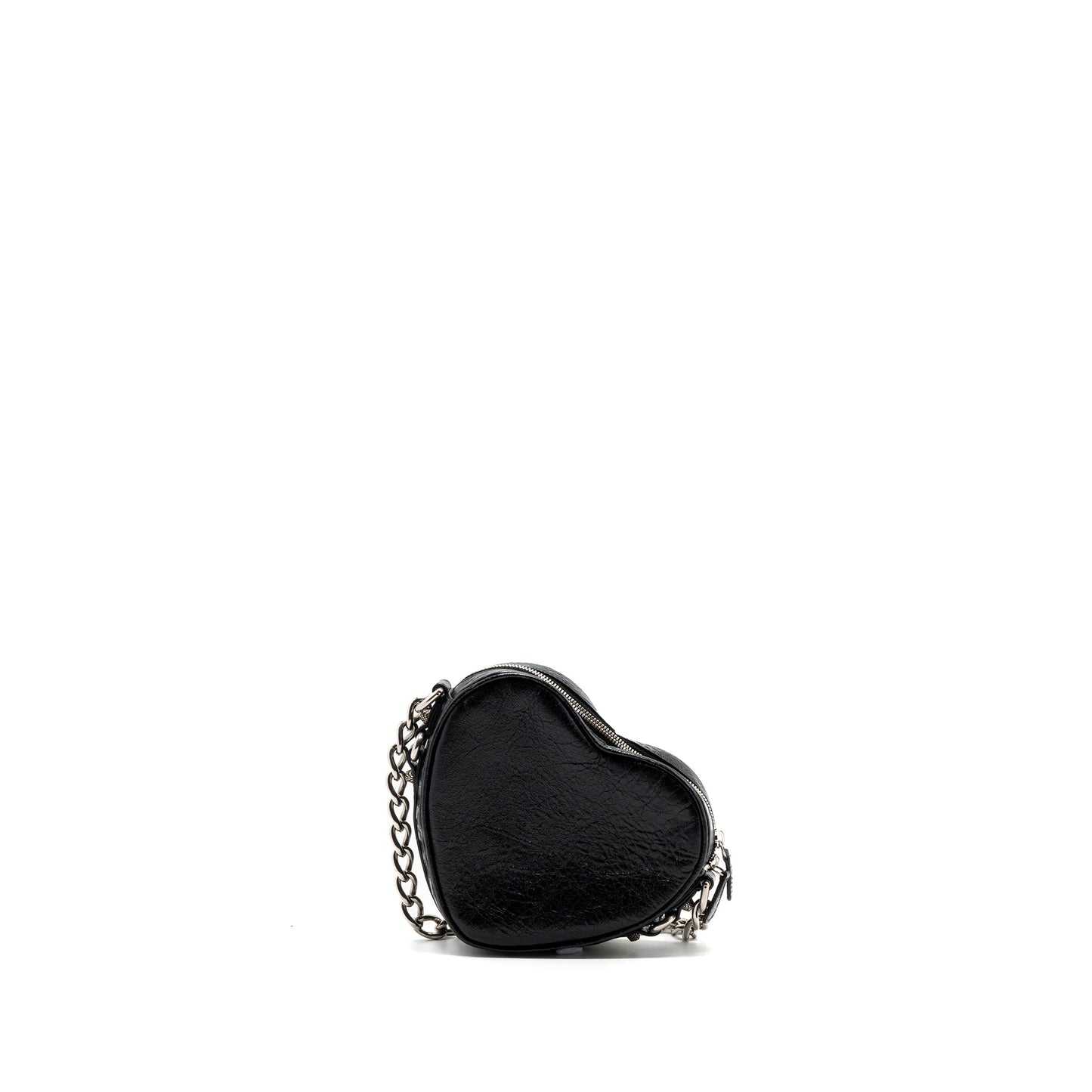 Balenciaga Le Gagole Heart Mini Purse Arena Lambskin Black Ruthenium Hardware