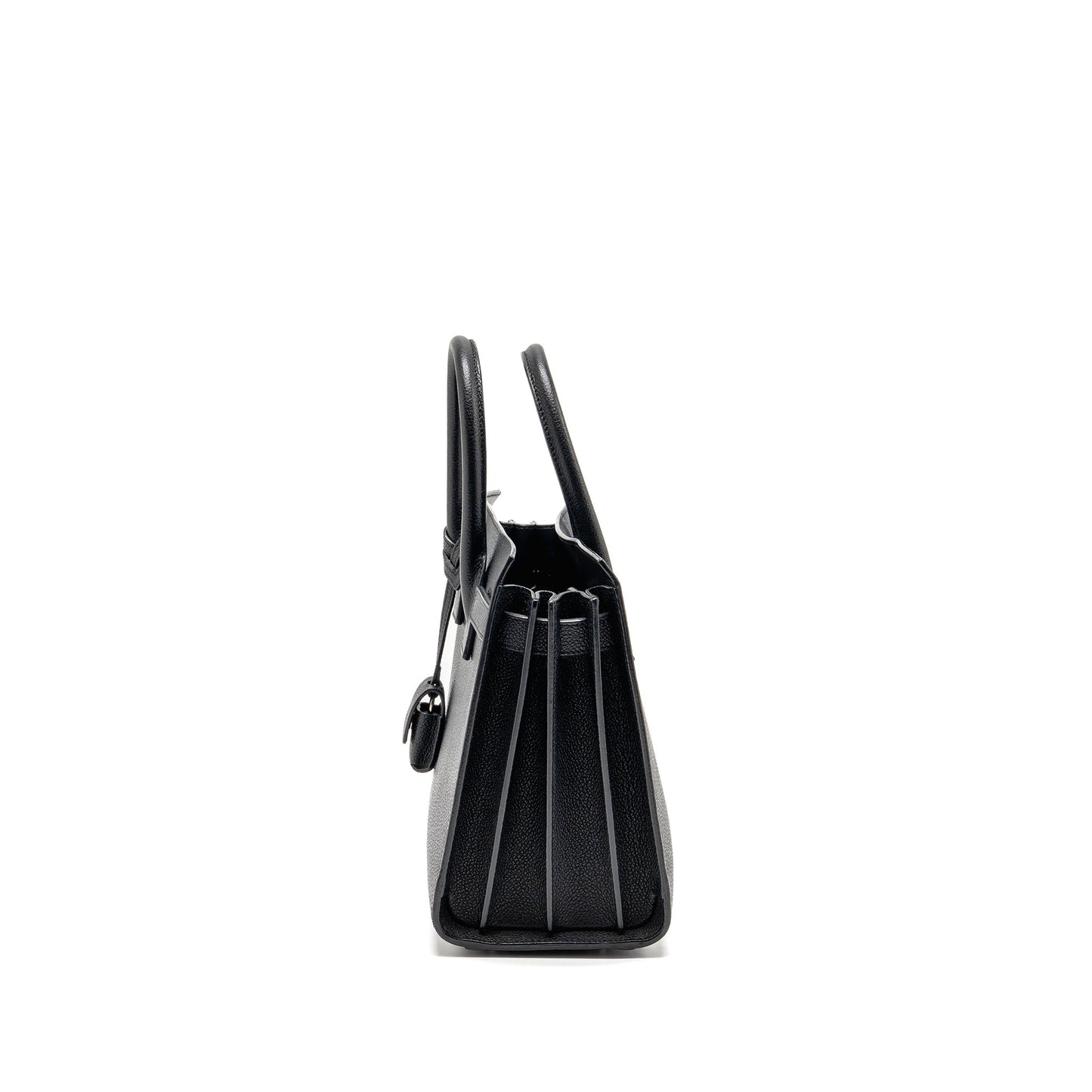 Saint Laurent sac de Grained Calfskin Black