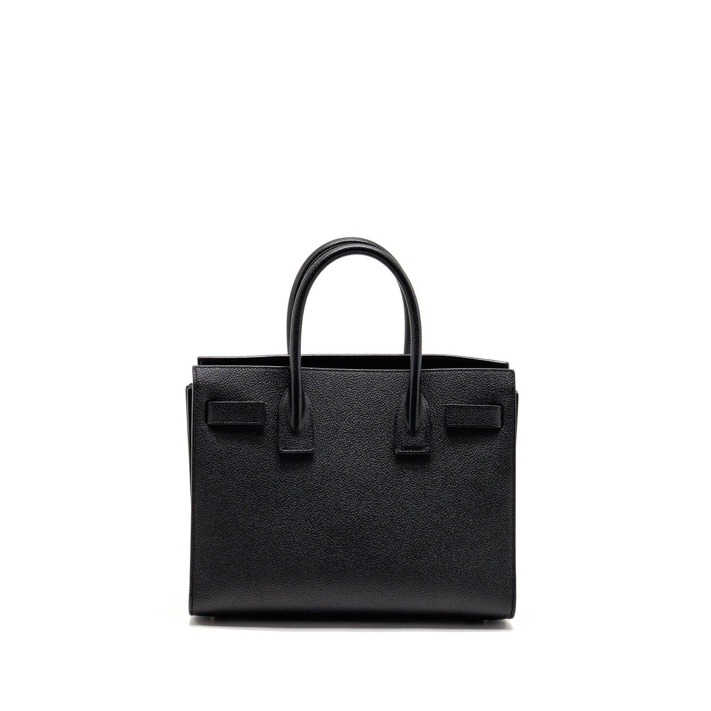 Saint Laurent sac de Grained Calfskin Black