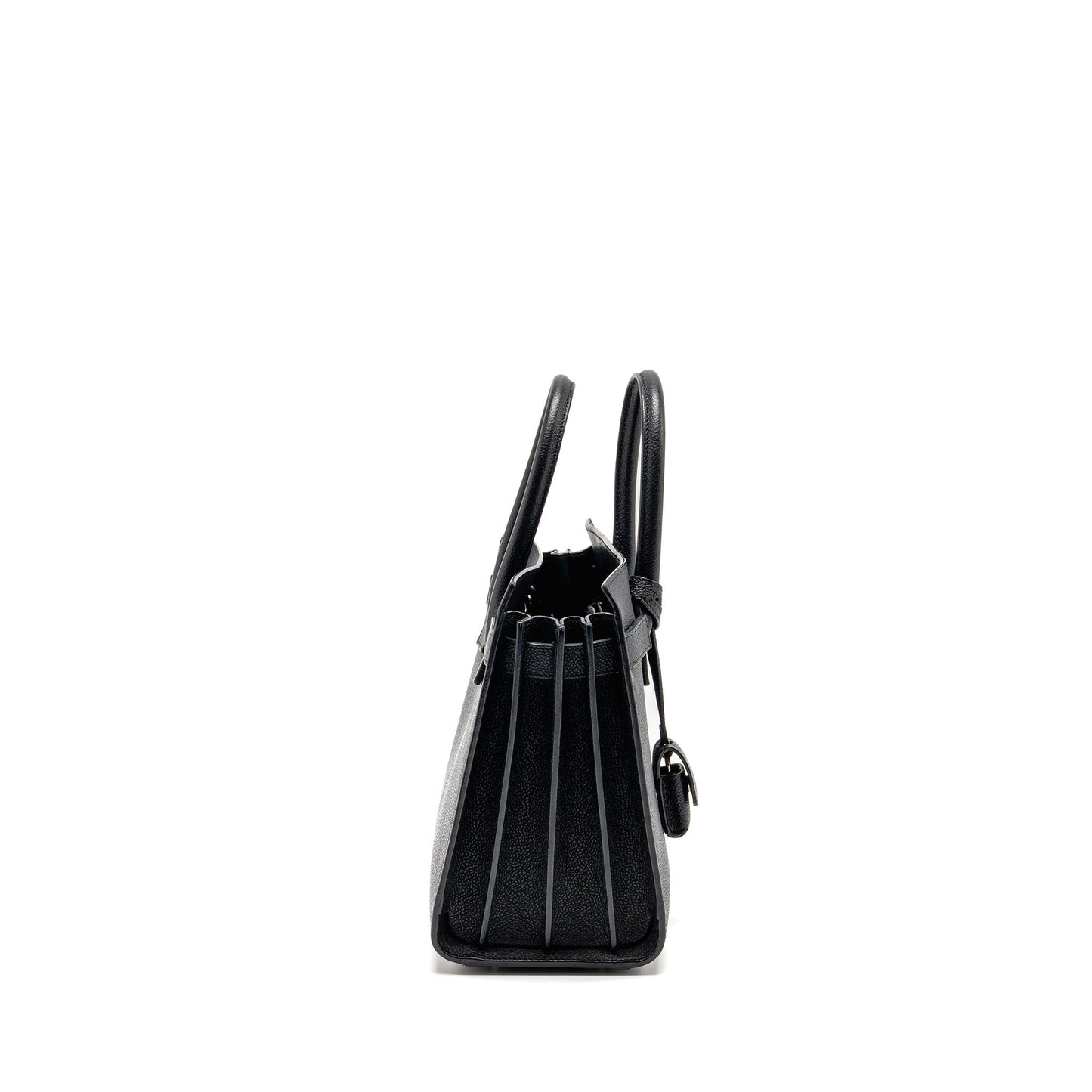Saint Laurent sac de Grained Calfskin Black