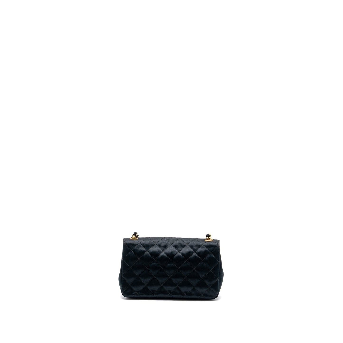 Chanel   Flap Bag Satin Black GHW