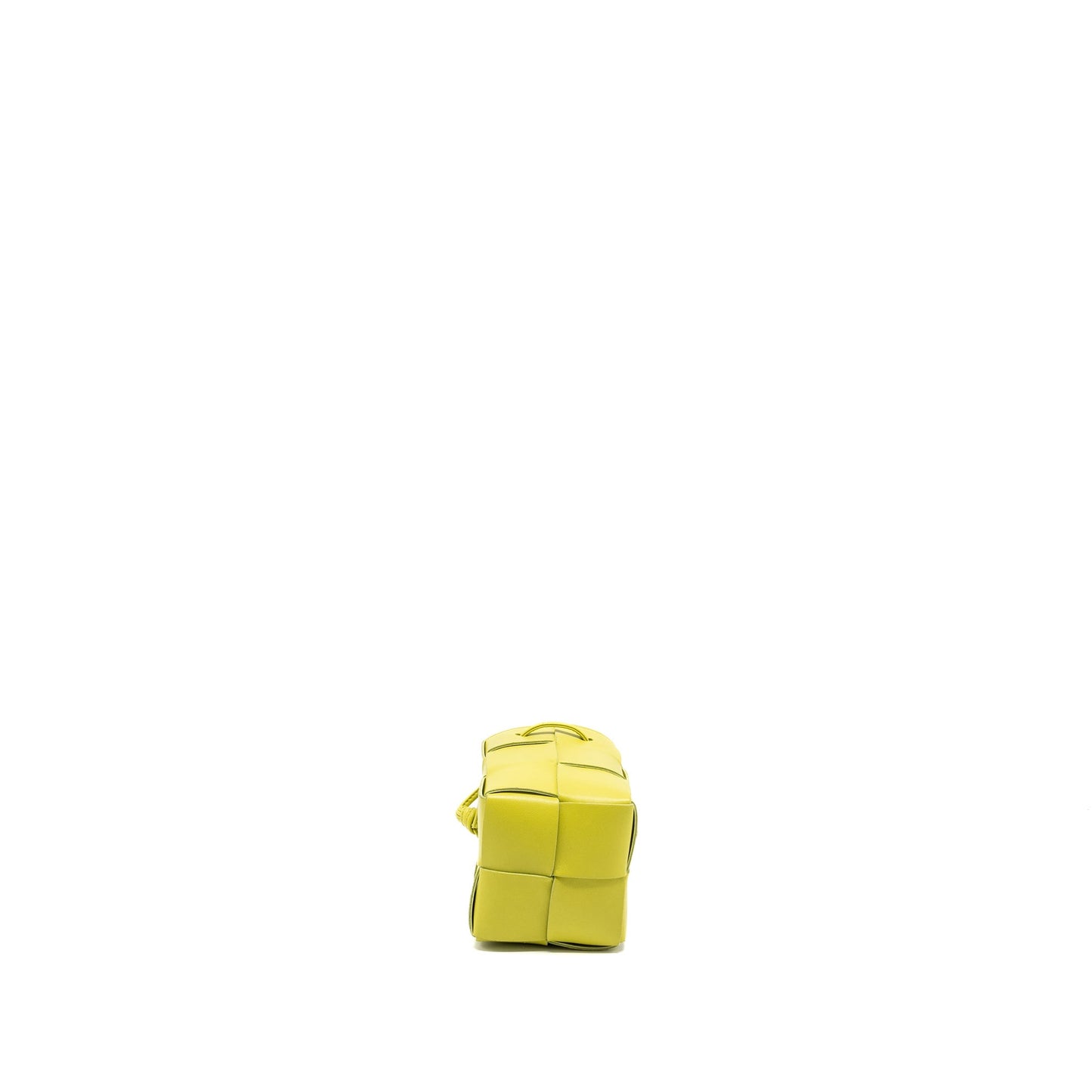 Bottega Veneta Mini Cassette Bucket Purse Lambskin Yellow