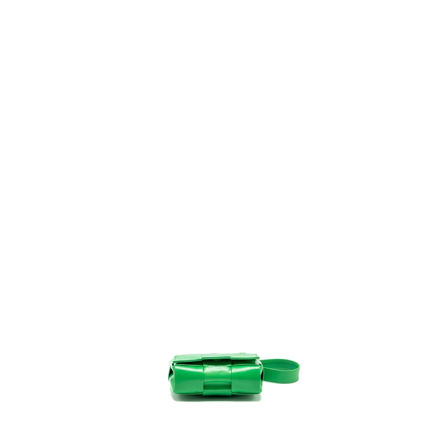 Bottega Veneta Intreccio Cassette Mini Purse Lambskin Green