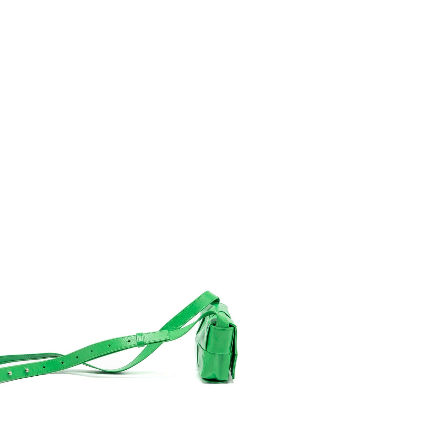 Bottega Veneta Intreccio Cassette Mini Purse Lambskin Green