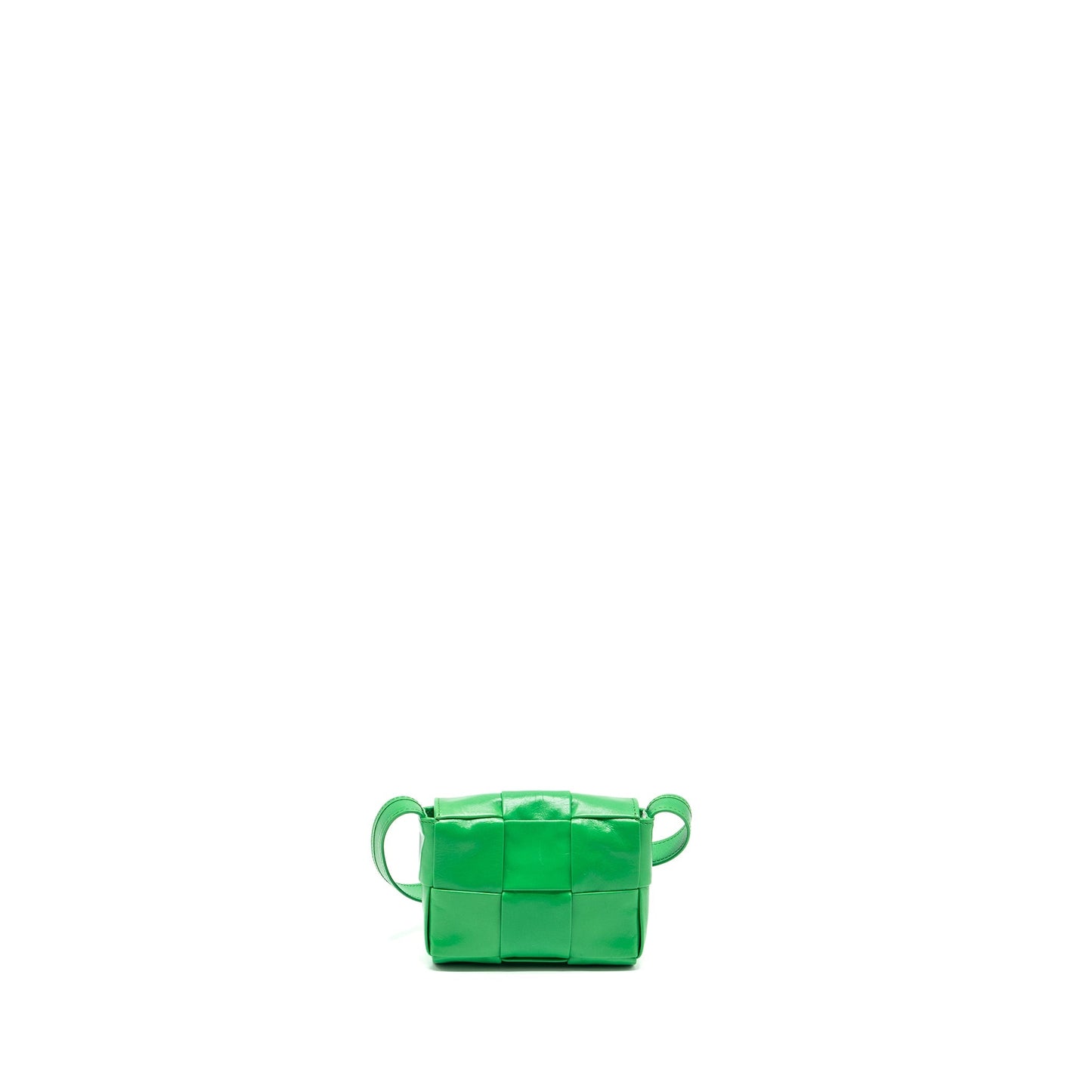 Bottega Veneta Intreccio Cassette Mini Purse Lambskin Green