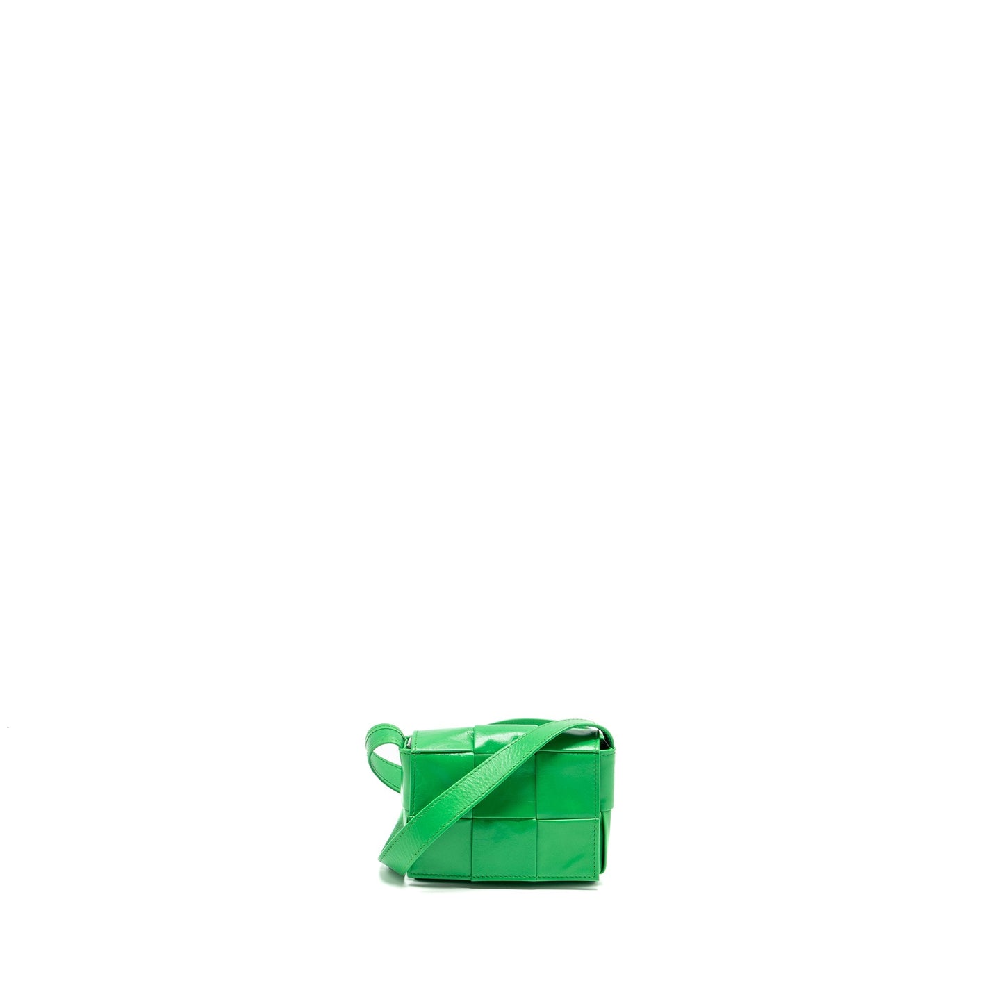 Bottega Veneta Intreccio Cassette Mini Purse Lambskin Green