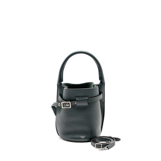 Celine Nano Bucket Big Purse Grained Calfskin Dark Green