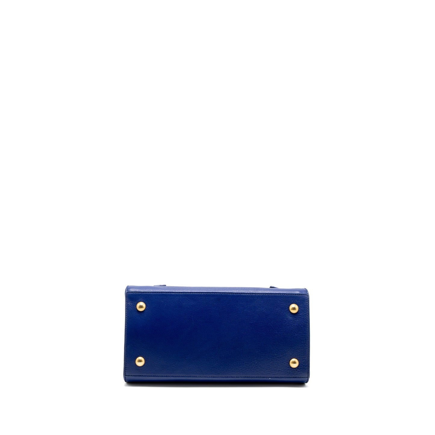 Saint Laurent/ M  Two Tote Purse Calfskin Blue