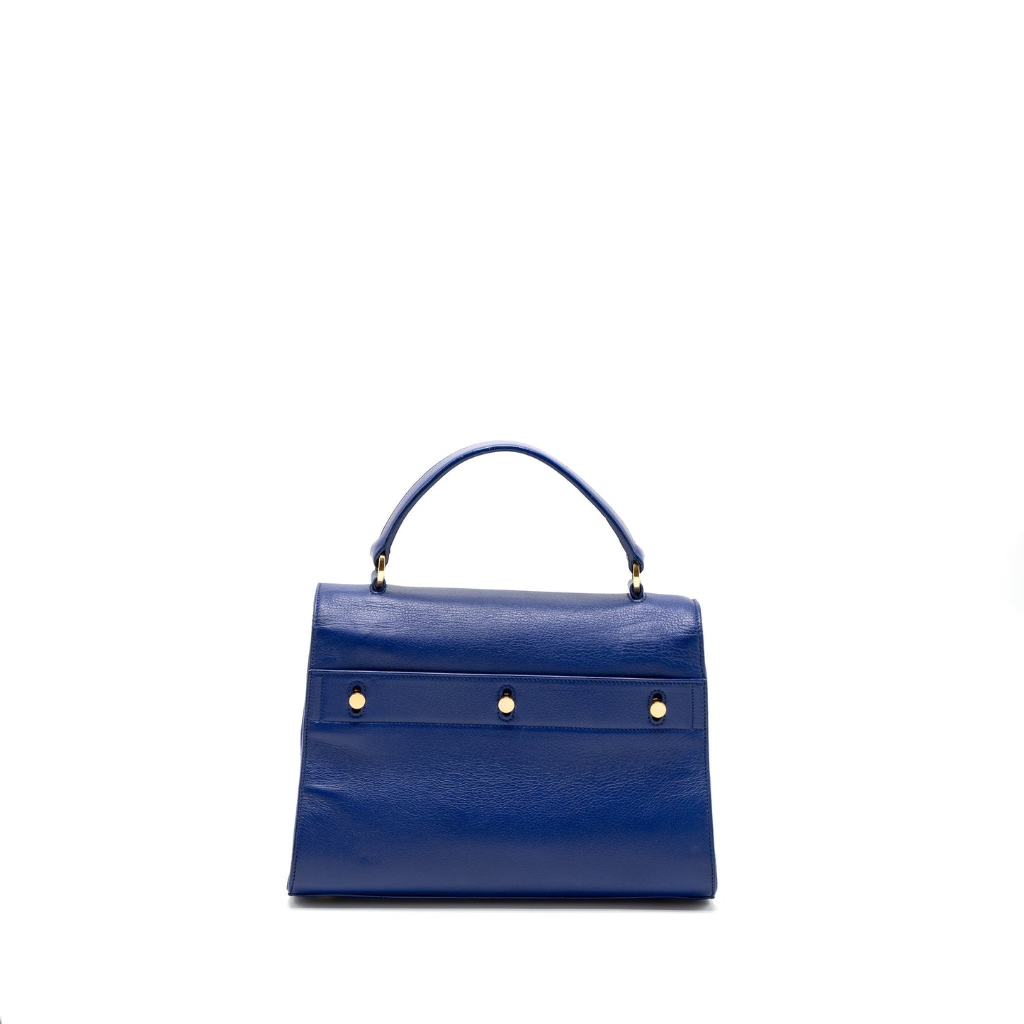 Saint Laurent/ M  Two Tote Purse Calfskin Blue