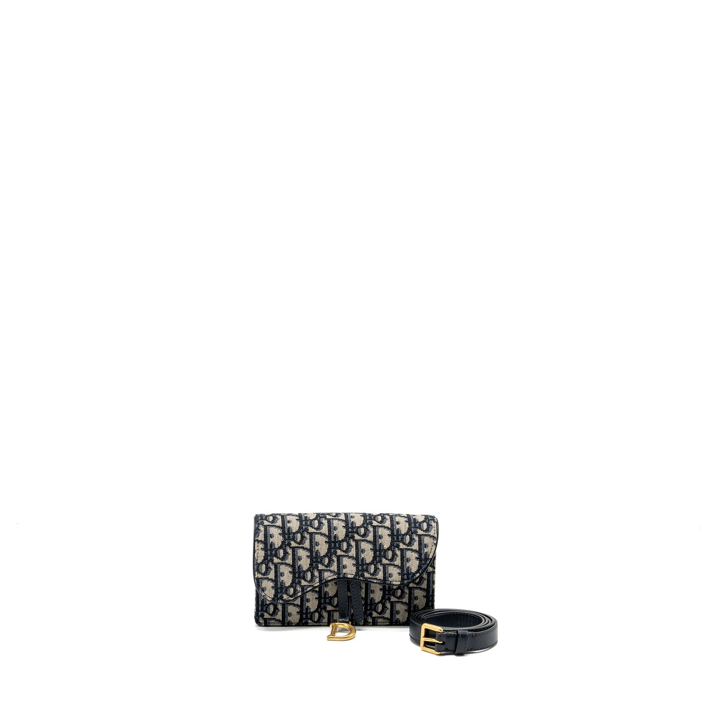 Dior Saddle belt pouch Oblique Jacquard blue