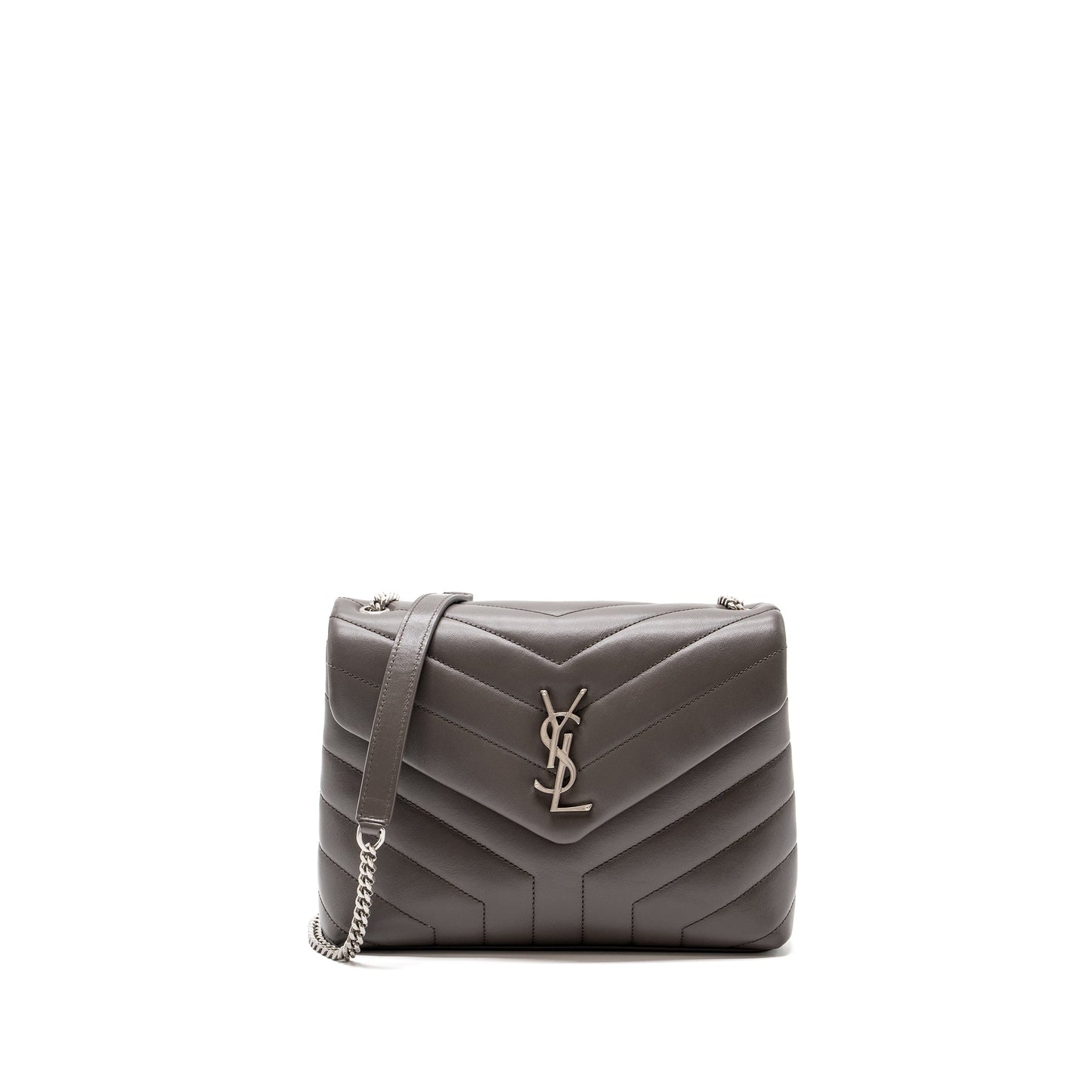 Saint Laurent/ Small Lou Lou Purse Calfskin Dark Grey
