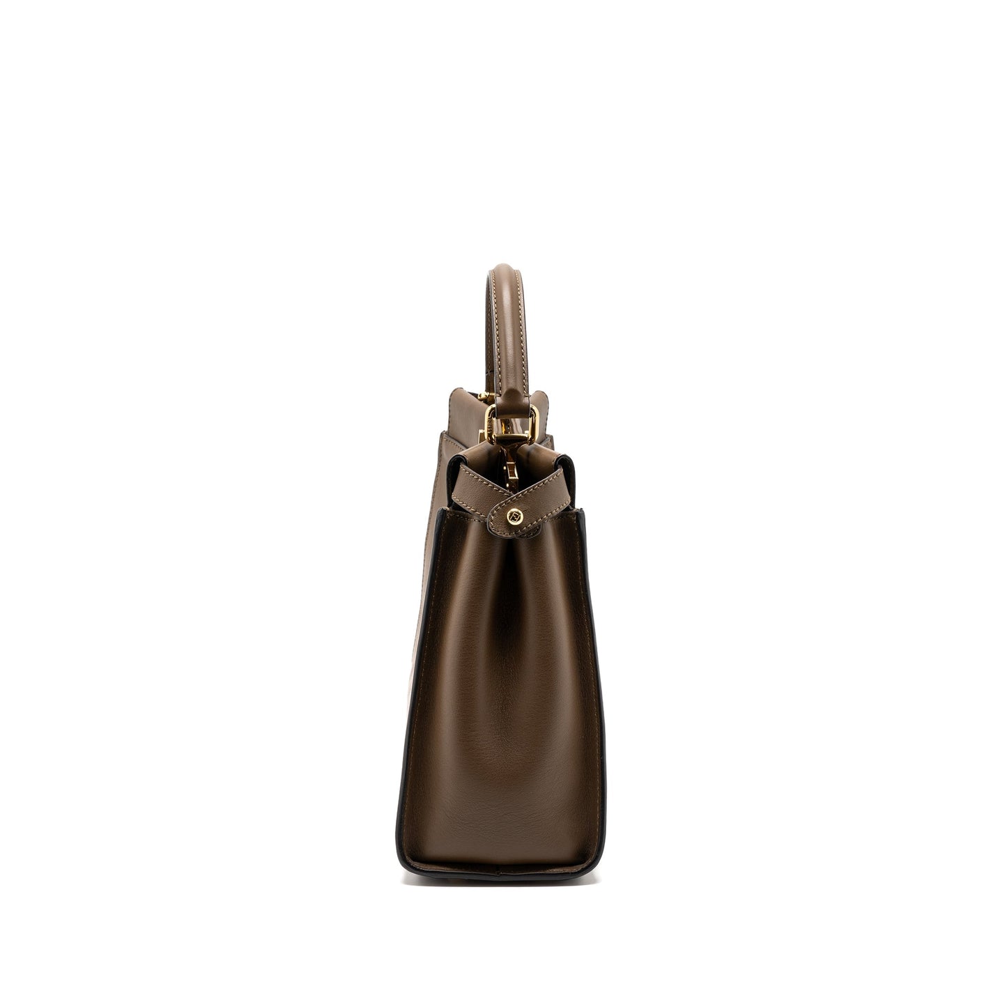 Fendi Medium Peekaboo Purse Calfskin Tobaco