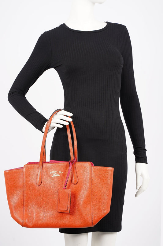Gucci Womens Swing Tote Burnt Orange