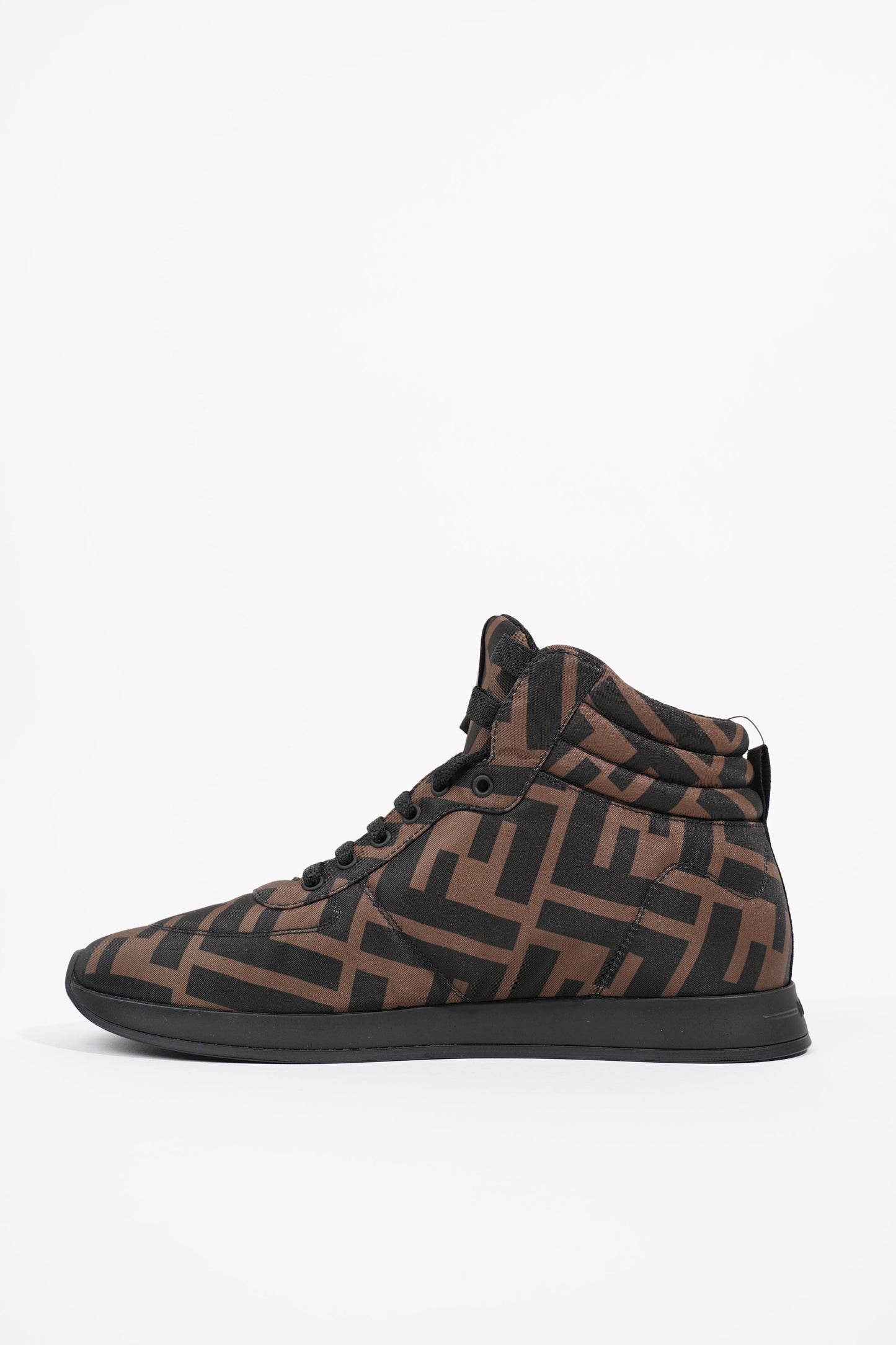 Fendi Womens Logo High Top Sneaker Zucca Monogram EU 36.5 / UK 3.5