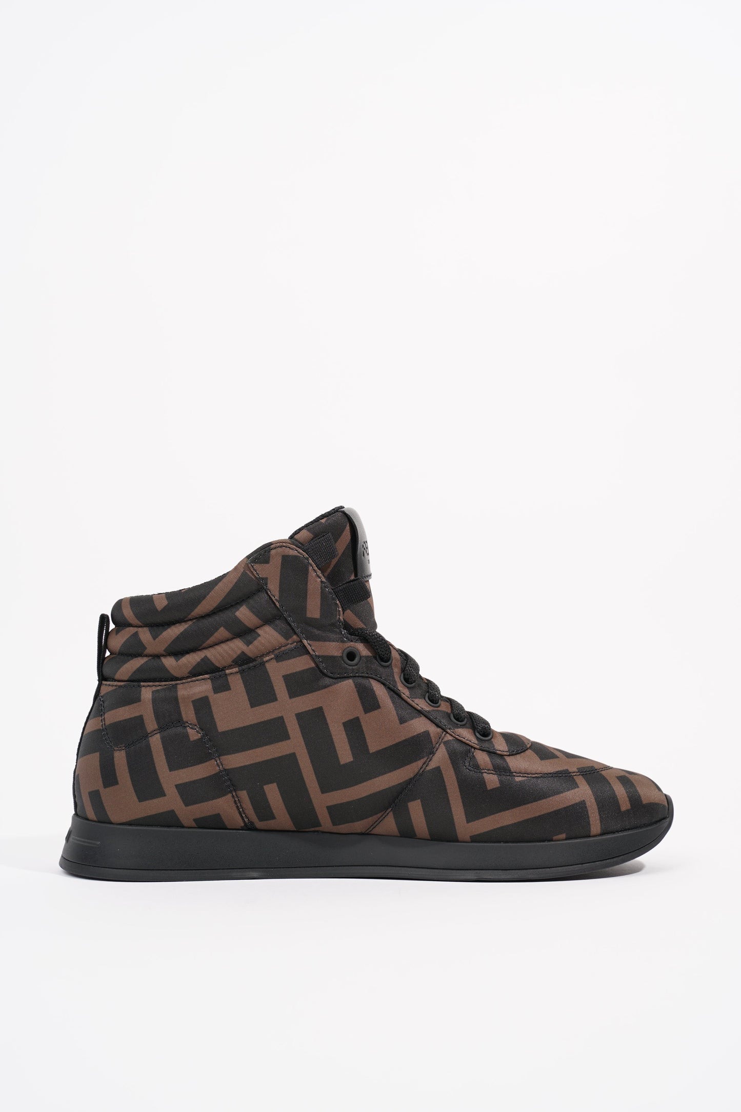 Fendi Womens Logo High Top Sneaker Zucca Monogram EU 36.5 / UK 3.5