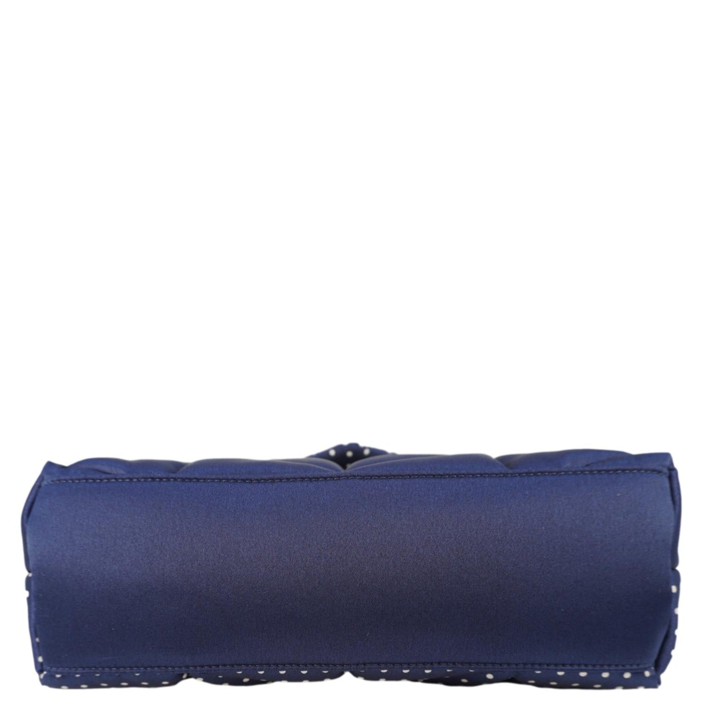 YVES SAINT LAURENT Loulou Puffer Polka Dots Canvas Crossbody Bag Blue